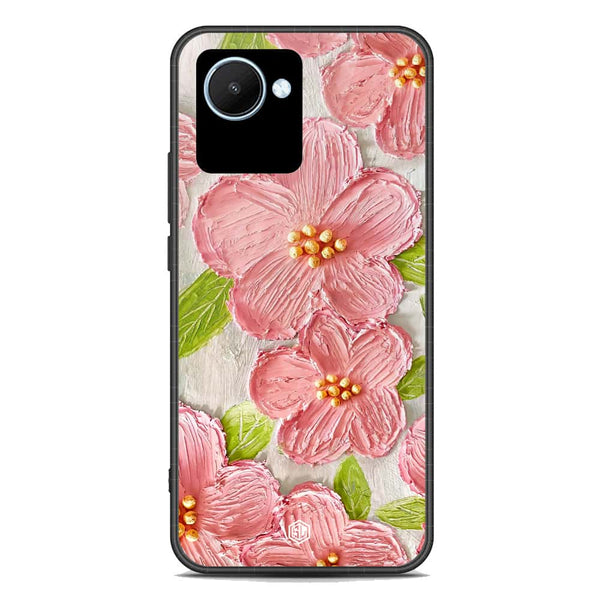 Floral Series Soft Phone Case - Premium Glass Case - Design 9 - Realme C30s