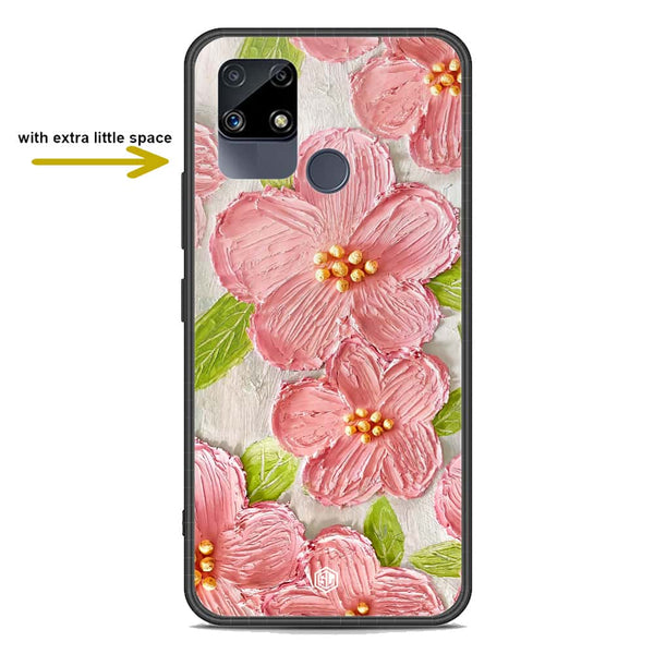 Floral Series Soft Phone Case - Premium Glass Case - Design 9 - Realme C12