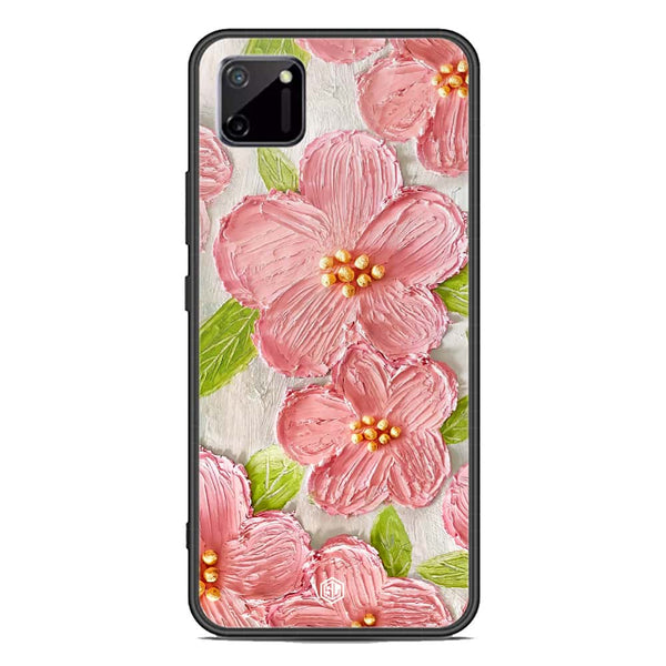 Floral Series Soft Phone Case - Premium Glass Case - Design 9 - Realme C11