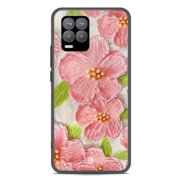 Floral Series Soft Phone Case - Premium Glass Case - Design 9 - Realme 8