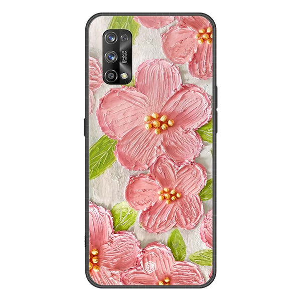 Floral Series Soft Phone Case - Premium Glass Case - Design 9 - Realme 7 Pro