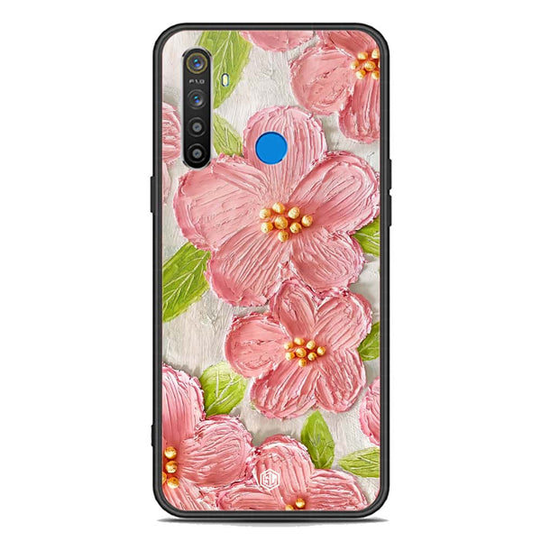 Floral Series Soft Phone Case - Premium Glass Case - Design 9 - Realme 6i