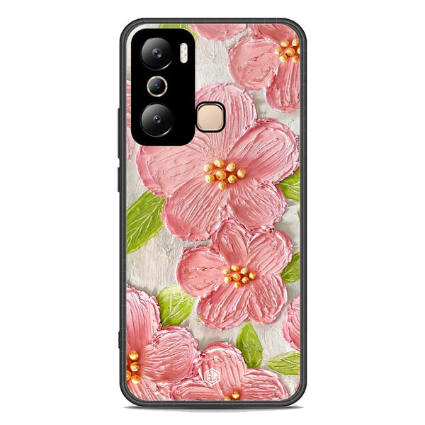 Floral Series Soft Phone Case - Premium Glass Case - Design 9 - Infinix Hot 20i