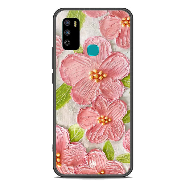 Floral Series Soft Phone Case - Premium Glass Case - Design 9 - Infinix Hot 9 Play