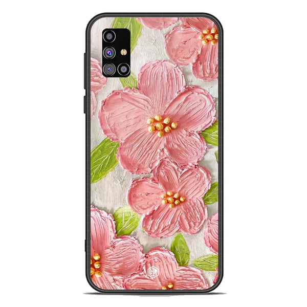 Floral Series Soft Phone Case - Premium Glass Case - Design 9 - Samsung Galaxy M31s