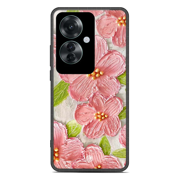 Floral Series Soft Phone Case - Premium Glass Case - Design 9 - Oppo Reno 11F