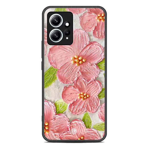 Floral Series Soft Phone Case - Premium Glass Case - Design 9 - Xiaomi Redmi Note 12 4G