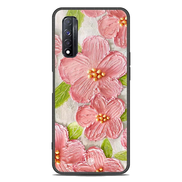 Floral Series Soft Phone Case - Premium Glass Case - Design 9 - Realme Narzo 30