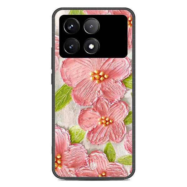 Floral Series Soft Phone Case - Premium Glass Case - Design 9 - Xiaomi Poco X6 Pro