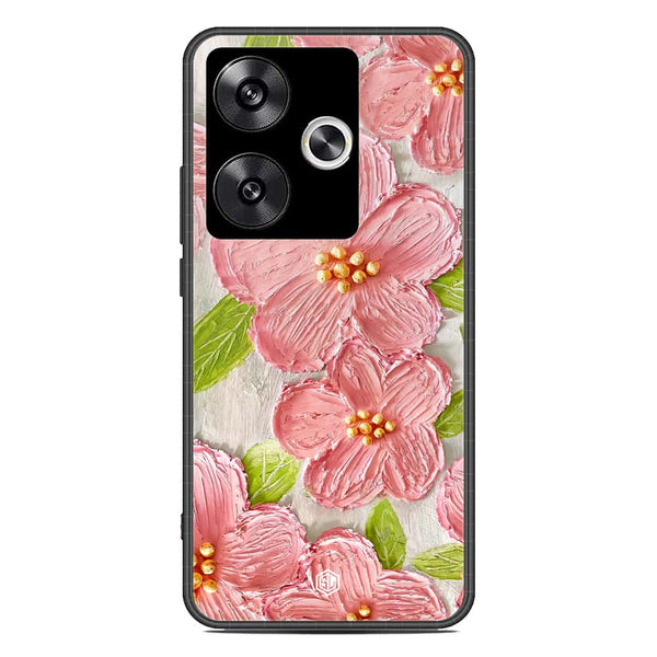 Floral Series Soft Phone Case - Premium Glass Case - Design 9 - Xiaomi Poco F6