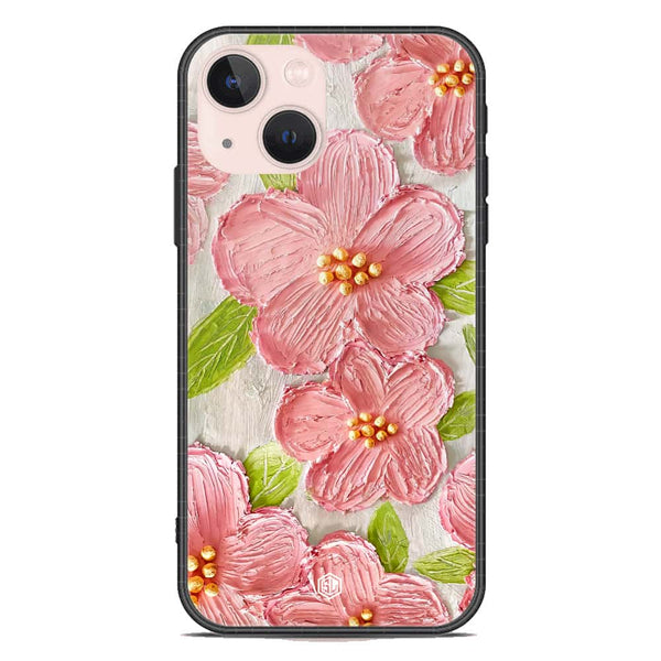 Floral Series Soft Phone Case - Premium Glass Case - Design 9 - iPhone 14 Plus