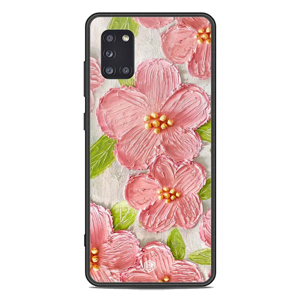 Floral Series Soft Phone Case - Premium Glass Case - Design 9 - Samsung Galaxy A31