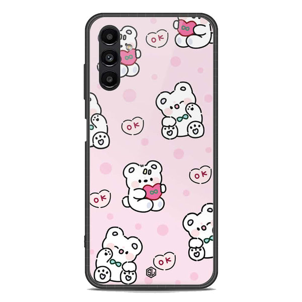 Cute Chic Series Soft Phone Case - Premium Glass Case - Design 1 - Samsung Galaxy A04s