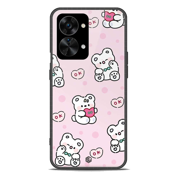 Cute Chic Series Soft Phone Case - Premium Glass Case - Design 1 - OnePlus Nord 2T