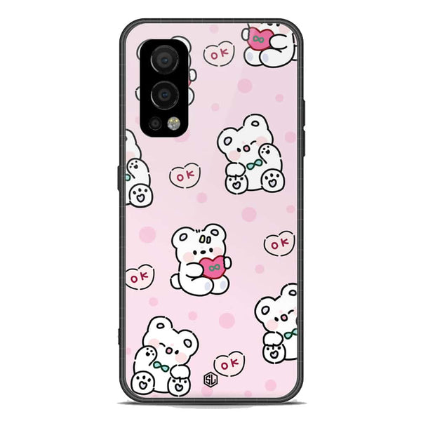 Cute Chic Series Soft Phone Case - Premium Glass Case - Design 1 - OnePlus Nord 2