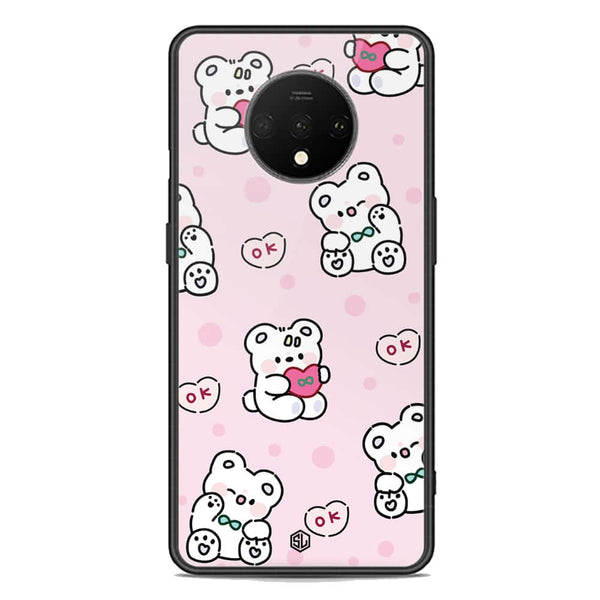 Cute Chic Series Soft Phone Case - Premium Glass Case - Design 1 - OnePlus 7T