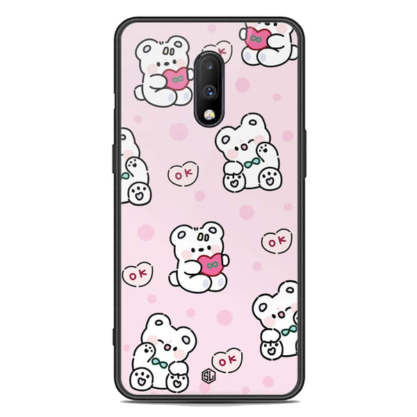 Cute Chic Series Soft Phone Case - Premium Glass Case - Design 1 - OnePlus 7