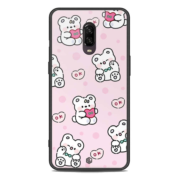 Cute Chic Series Soft Phone Case - Premium Glass Case - Design 1 - OnePlus 6T