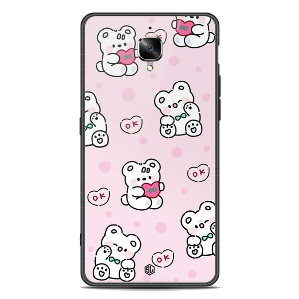 Cute Chic Series Soft Phone Case - Premium Glass Case - Design 1 - OnePlus 3T