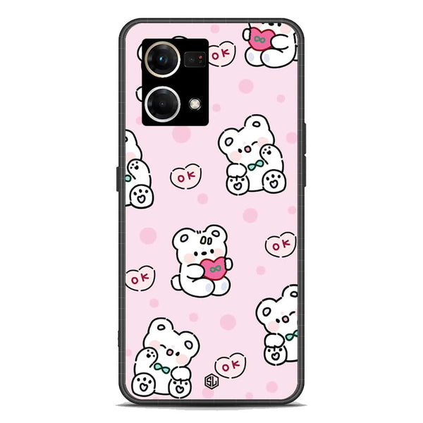 Cute Chic Series Soft Phone Case - Premium Glass Case - Design 1 - Oppo Reno 7 4G