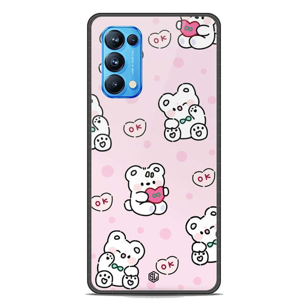 Cute Chic Series Soft Phone Case - Premium Glass Case - Design 1 - Oppo Reno 5 Pro 5G