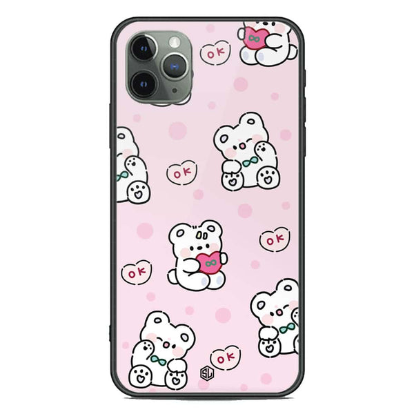 Cute Chic Series Soft Phone Case - Premium Glass Case - Design 1 - iPhone 11 Pro Max