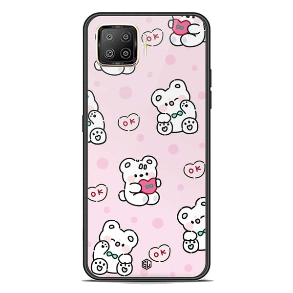 Cute Chic Series Soft Phone Case - Premium Glass Case - Design 1 - Oppo F17 Pro