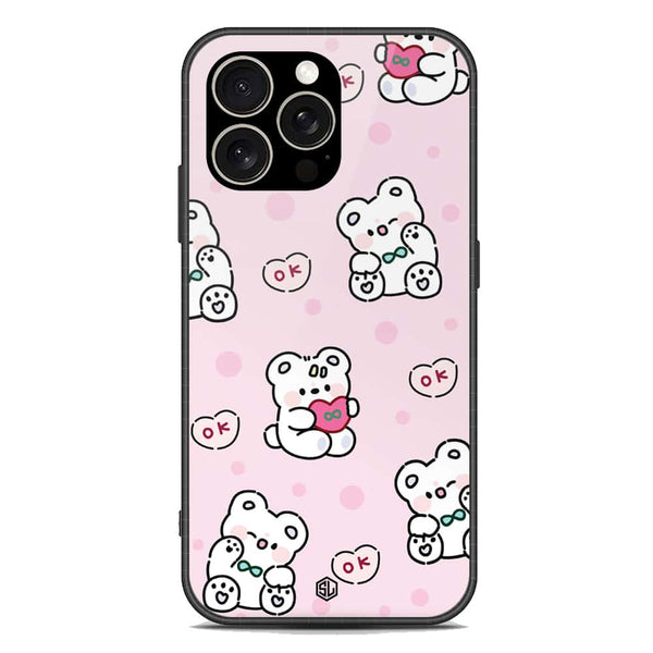 Cute Chic Series Soft Phone Case - Premium Glass Case - Design 1 - iPhone 15 Pro Max