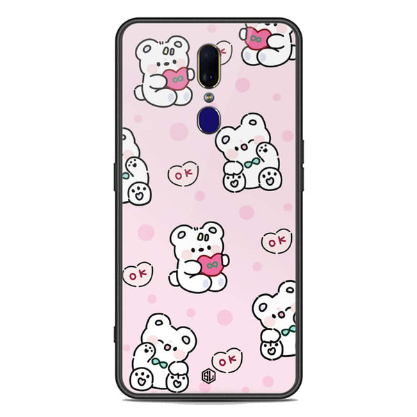 Cute Chic Series Soft Phone Case - Premium Glass Case - Design 1 - Oppo F11