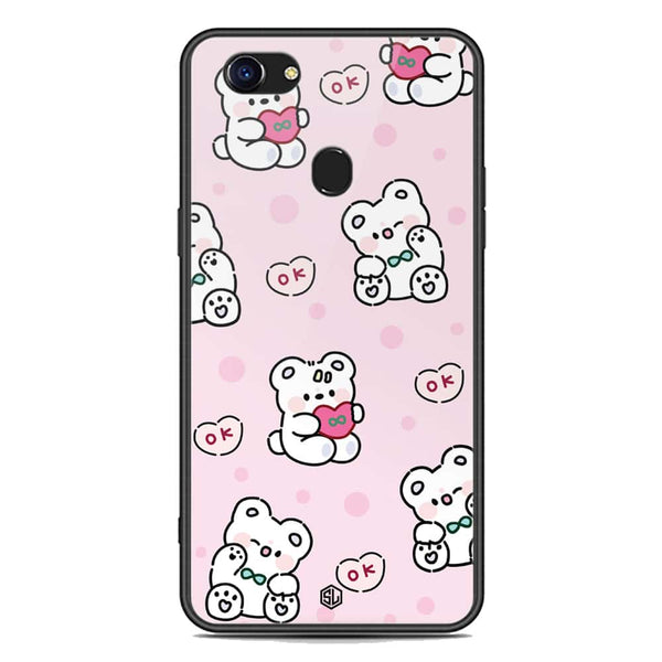 Cute Chic Series Soft Phone Case - Premium Glass Case - Design 1 - Oppo F5