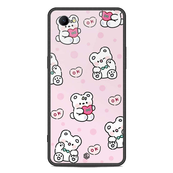 Cute Chic Series Soft Phone Case - Premium Glass Case - Design 1 - Oppo A83