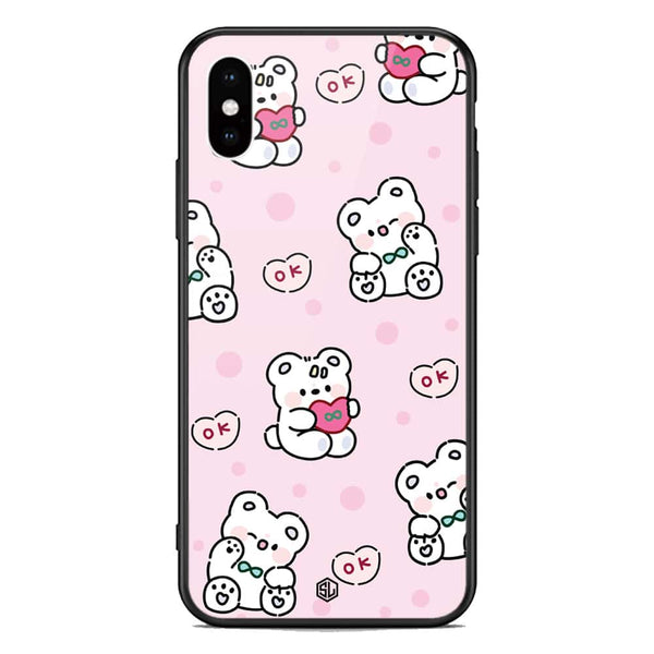 Cute Chic Series Soft Phone Case - Premium Glass Case - Design 1 - iPhone XS Max