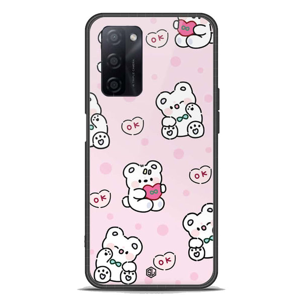 Cute Chic Series Soft Phone Case - Premium Glass Case - Design 1 - Oppo A55 5G