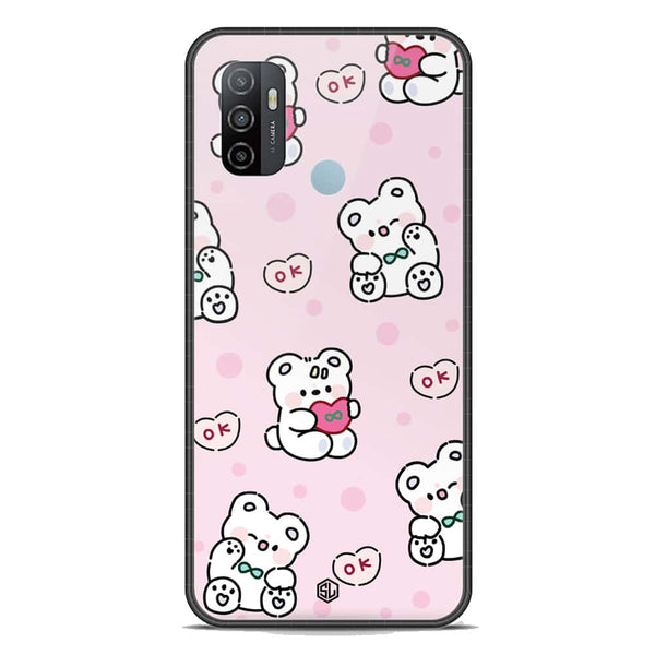 Cute Chic Series Soft Phone Case - Premium Glass Case - Design 1 - Oppo A53