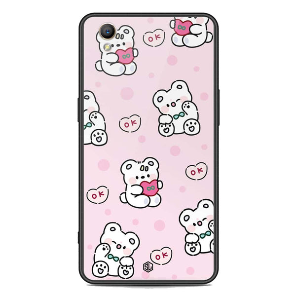 Cute Chic Series Soft Phone Case - Premium Glass Case - Design 1 - Oppo A37