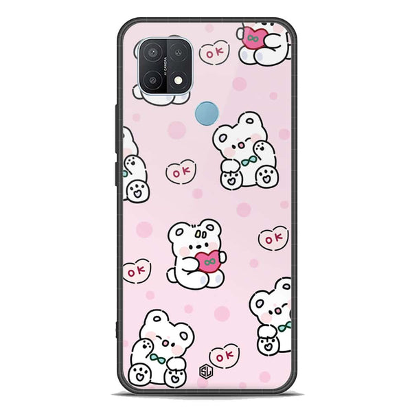 Cute Chic Series Soft Phone Case - Premium Glass Case - Design 1 - Oppo A35