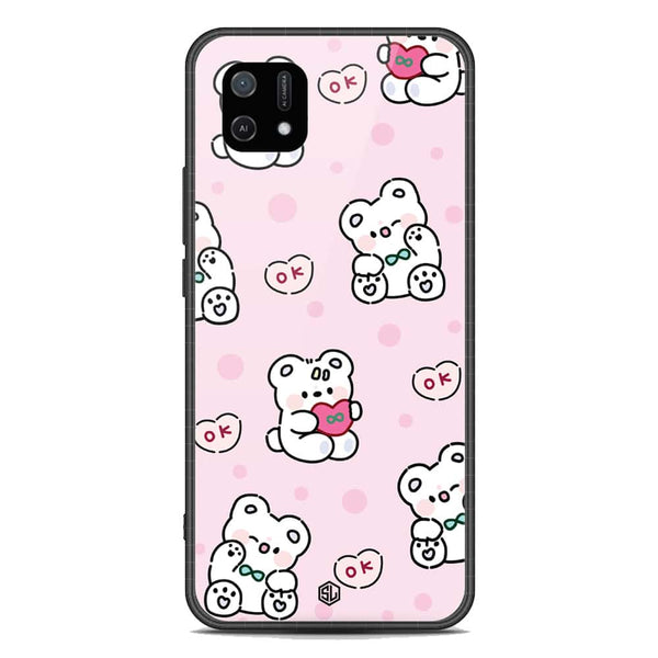 Cute Chic Series Soft Phone Case - Premium Glass Case - Design 1 - Oppo A16K