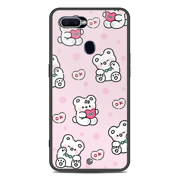 Cute Chic Series Soft Phone Case - Premium Glass Case - Design 1 - Oppo A7x