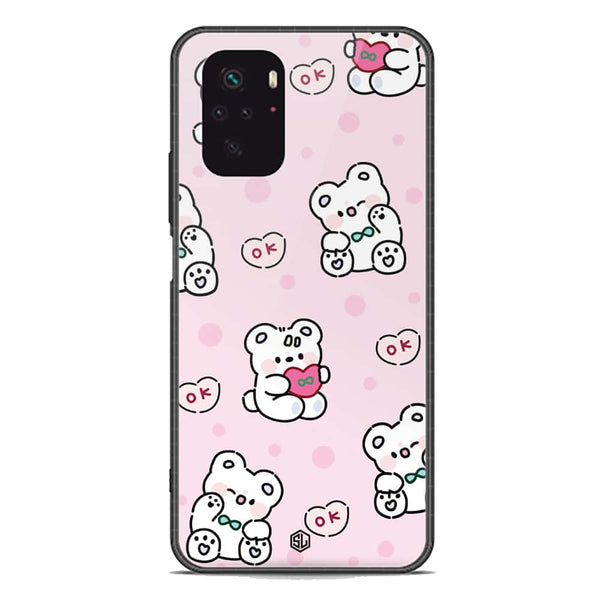 Cute Chic Series Soft Phone Case - Premium Glass Case - Design 1 - Xiaomi Redmi Note 10S