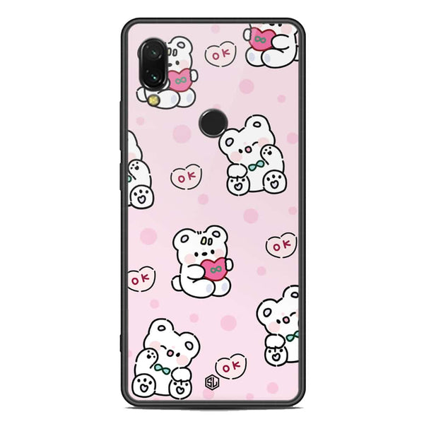 Cute Chic Series Soft Phone Case - Premium Glass Case - Design 1 - Xiaomi Redmi 7