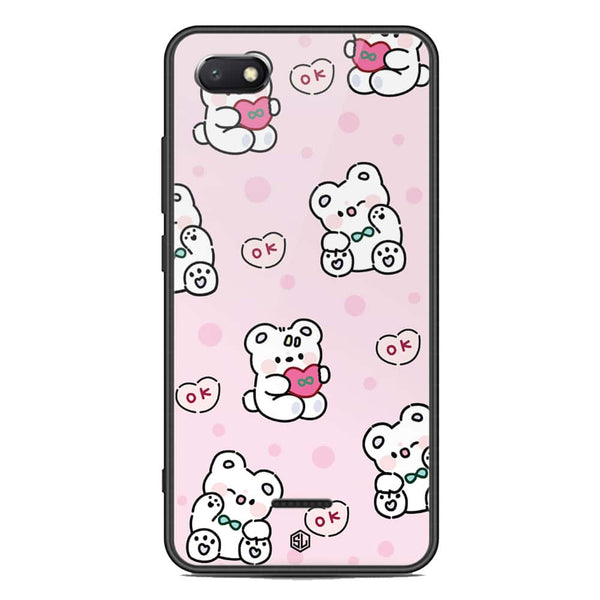 Cute Chic Series Soft Phone Case - Premium Glass Case - Design 1 - Xiaomi Redmi 6A