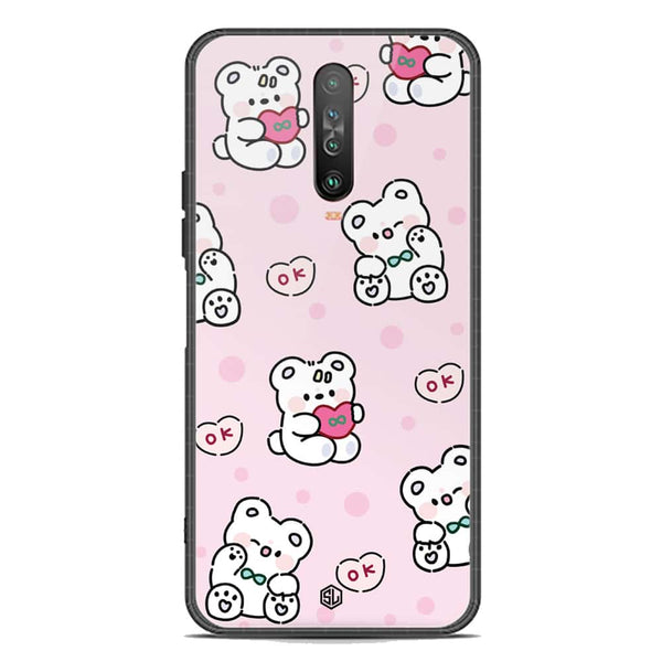 Cute Chic Series Soft Phone Case - Premium Glass Case - Design 1 - Xiaomi Poco X2