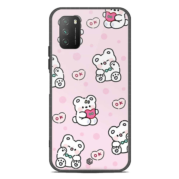 Cute Chic Series Soft Phone Case - Premium Glass Case - Design 1 - Xiaomi Poco M3