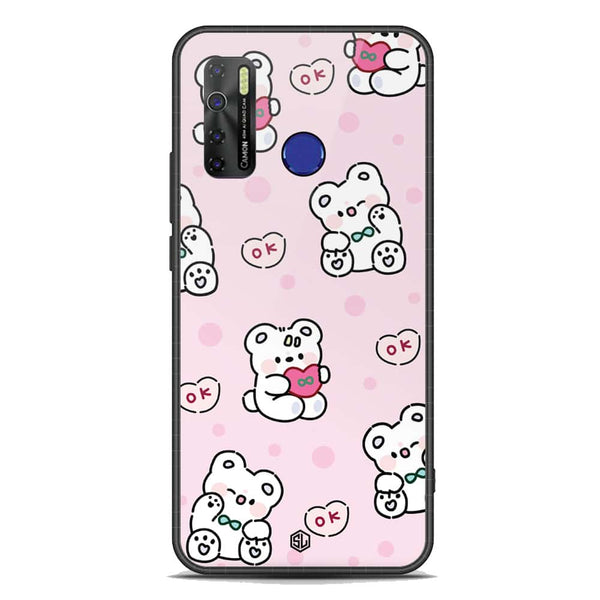 Cute Chic Series Soft Phone Case - Premium Glass Case - Design 1 - Tecno Spark 5 pro