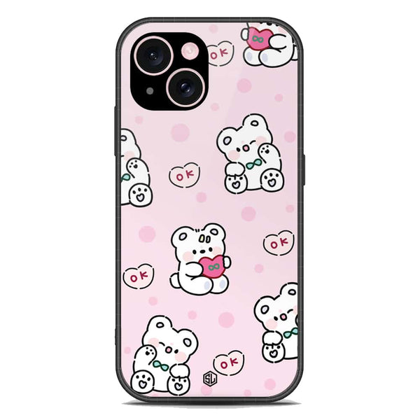 Cute Chic Series Soft Phone Case - Premium Glass Case - Design 1 - iPhone 15 Plus