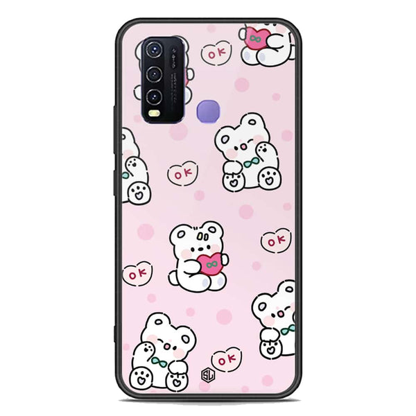 Cute Chic Series Soft Phone Case - Premium Glass Case - Design 1 - Vivo Y30