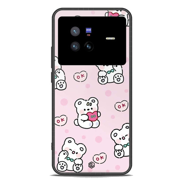 Cute Chic Series Soft Phone Case - Premium Glass Case - Design 1 - Vivo X80