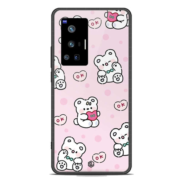 Cute Chic Series Soft Phone Case - Premium Glass Case - Design 1 - Vivo X70 Pro