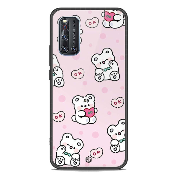 Cute Chic Series Soft Phone Case - Premium Glass Case - Design 1 - Vivo V19