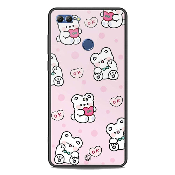 Cute Chic Series Soft Phone Case - Premium Glass Case - Design 1 - Huawei Y9 2018